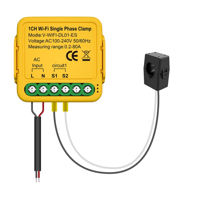 80A Energy Meter Current Transformer Clamp KWh Power Monitor Electricity