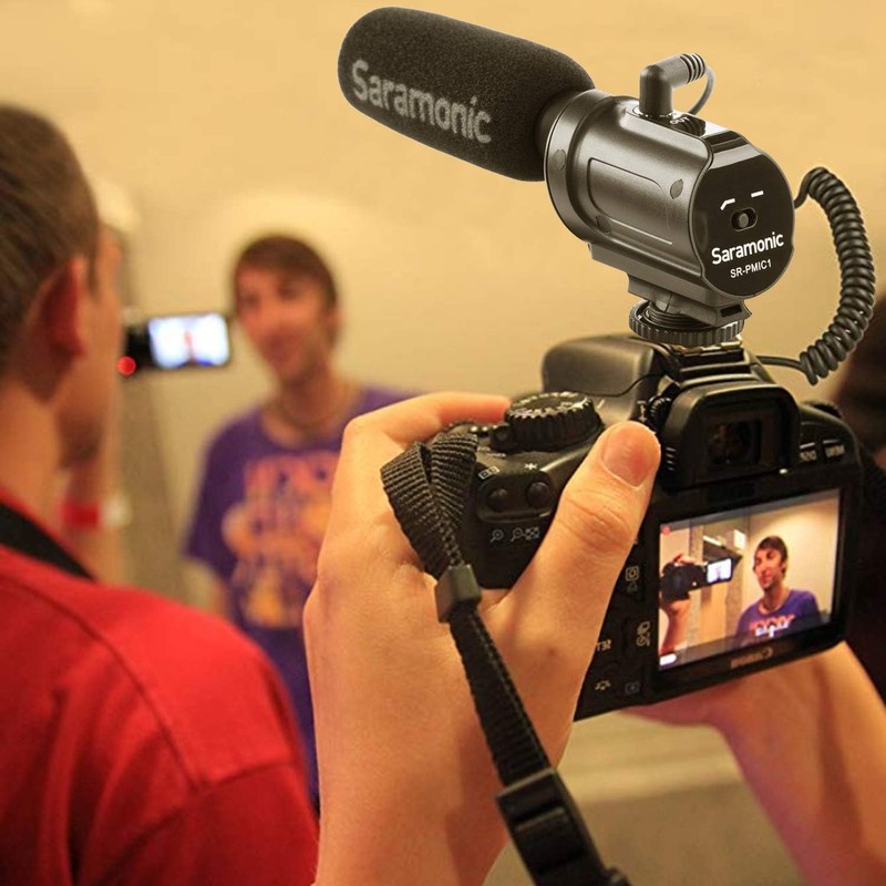 Sarmonic Video Microphone, SR-PMIC1 Shotgun Mic with 3.5 mm Jack,