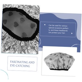 Healeved 2Pcs Foil Hair Conditioning Caps Salon Heat Caps for Hair Treatments Stylish Elastic Design for Long Hair for Reducing Frizz and Static