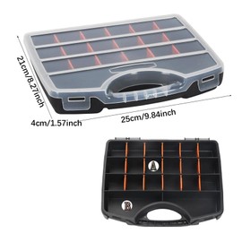Fenteer Tools Organizer Box Fly Fishing Lures Box Versatile Tool Box with Removable Dividers for Small Parts, Beads, Bolts, Screw