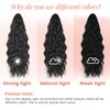 Ponytail Extension, 18 Inch Claw Clip Ponytail Extensions Curly Wavy