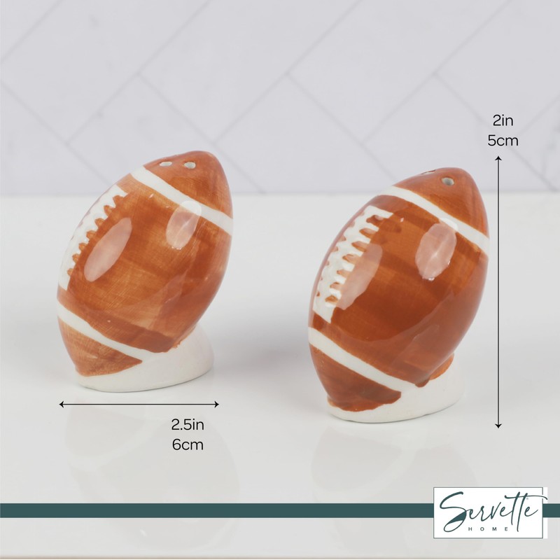 Football Ceramic Salt & Pepper Set
