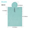 Vulken Thick Hooded Beach Towel Changing Robe, Surf Poncho for