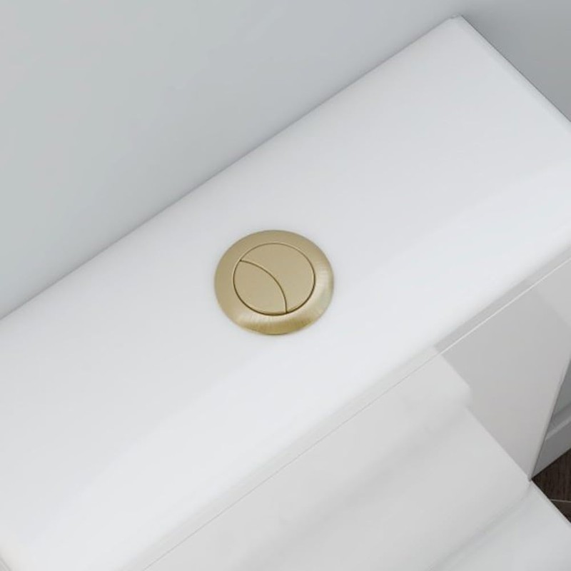QiANGRENSD Flush Button Brushed Brass Universally Toilet Dual Flush Button
