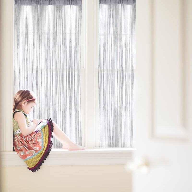 Door String Curtain, Wall Panel Fringe Window Room Divider Blind,