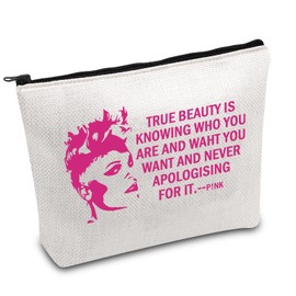 Singer Album Makeup Bag Singer Fans Gift Song Lyrics Inspired Cosmetic Bag Singer Merchandise (True Beauty CA)