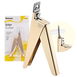 Delanie Professioneller Nagelknipser aus Edelstahl, Kunstnagelknipser für Gelnägel, Acrylnägel und Kunstnägel, Tip cutter für Maniküre und Pediküre, Golden