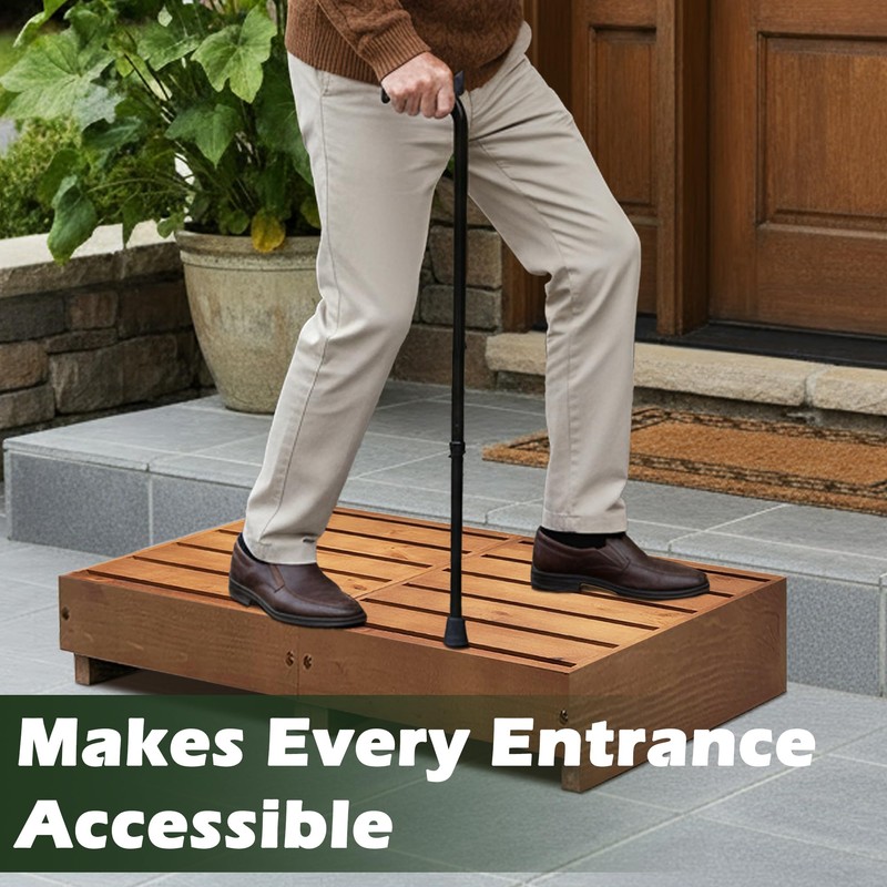koretech Wooden Step Stool 6” Height, Bed Steps for High