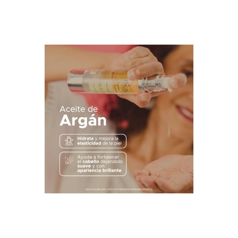 PACALLI Aceite de Argán Orgánico 50ml - Prensado en Frío
