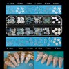 3D Nail Charms, 3D Acrylic Butterfly White Flowers Nail Charms,