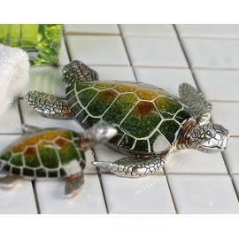 Casablanca Josie Turtle Poly Green / Silver Length 18 cm