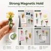 10-Pack Mini Vase Magnets for Fridge with Flowers, Glass Vases