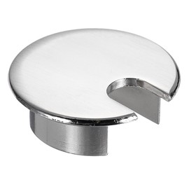 sourcing map Desk Grommet 1.4 Inch, Zinc Alloy Round Desk Hole Cover Wire Cable Cord Organizer for Home Office Computer Table Cables, 35mm, Silver