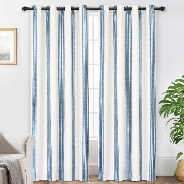 DriftAway Chris Vertical Striped Pattern Linen Blend Lined Thermal Insulated