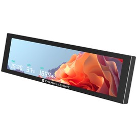 TR Thermalright Trofeo Vision 9.16 LCD Black, 1920x480 Resolution-Support Switching Between Multiple Dynamic Images/Videos,Magnetic Display Screen-9.16in,Customize Display-Image/Video