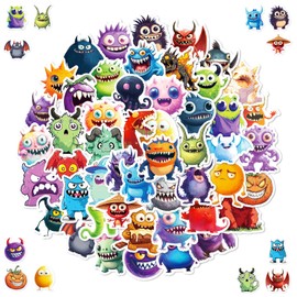 Kleine Monster Aufkleber, 2 X 50 Stück Bunte Monster Stickers Set, Cute Cartoon Graffiti Aufkleber, für Mobiltelefon, Laptop, Telefon, Gitarre, Skateboard, Motorrad, Fahrrad Stickers