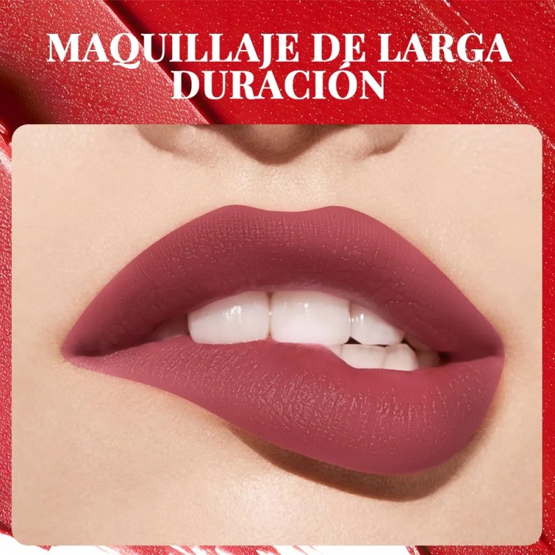 Set De 6 Labiales Handaiyan Lápiz Labial Color Rojo Mate