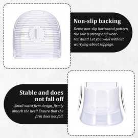 JEYORZY 5 Pairs Heel Protectors Sole for Shoes, Heel Protectors High Heels, Transparent High Heel Protector, Non-Slip Heel Protection, Heel Protection Shoes, Boot Replacement Cap, Weddings, Outdoor