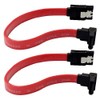 Security-01 2-Pack Red 90 Degree Right-Angle 6.0 Gbps SATA III