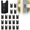 20PCS 2x4 Fence Brackets - Black Powder Coated 18 Gauge