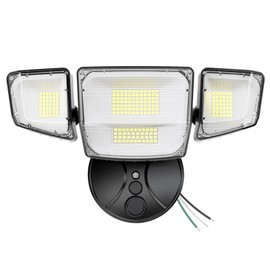 Onforu 90W Flood Lights Outdoor, 10000LM Ultra Bright 4-Head LED Security Light with Switch Control, IP66 Waterproof 6500K Exterior Lights for Yard Garage Patio