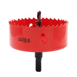 Sipery 90mm/3.5 Inch Hole Saw Drill Bit, HSS Bi-Metal Hole Cutter Core Drill Bit for Wood, Plywood, Cornhole, Ceiling, and Drywall-Includes Pilot Bit