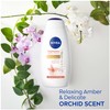 NIVEA Delicate Orchid and Amber Body Wash with Nourishing Serum,