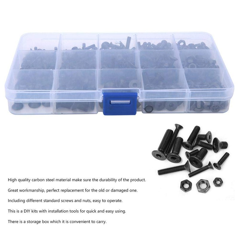 460 Pieces Screw Nut Set, M3 M4 M5 Hex Socket