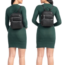 STILORD 'Fabienne' Small Vintage Women's Leather Backpack Genuine Leather with Many Compartments and Anti-Theft Ideal as a Daypack Daypack Leisure Backpack and City Backpack, black, vintage