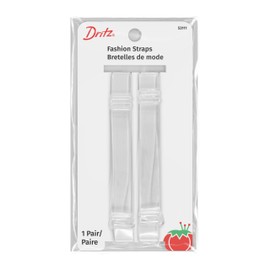 Dritz Detachable and Adjustable Fashion Straps, 1 Pair, Clear