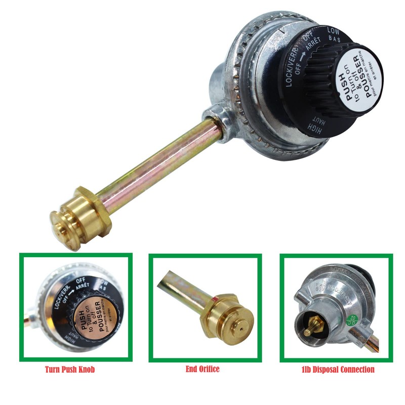 MENSI Grill BBQ Tru-Infrared Válvula reguladora se adapta a Char