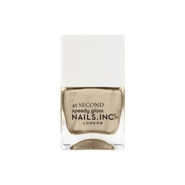 Nails Inc 45 Second Speedy Gloss, Call Me In Convent Garden, Brown, No Chip, Long Lasting, Quick Dry, Air Dry, Professional Manicures & Pedicures, Fingernails & Toenails, Vegan Nail Polish, 0.47 Fl Oz