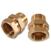 2 pieces brass screw connection 1 1/4 inch, 1 1/4