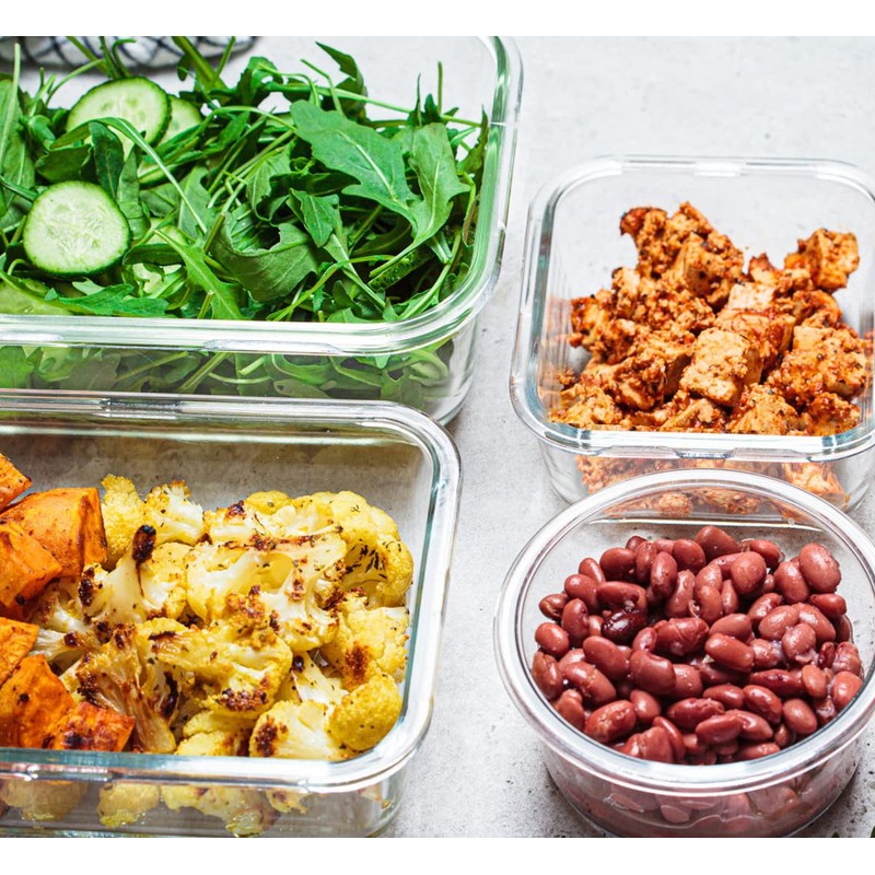 30 Pieces Glass Food Storage Containers with Upgraded Snap Locking