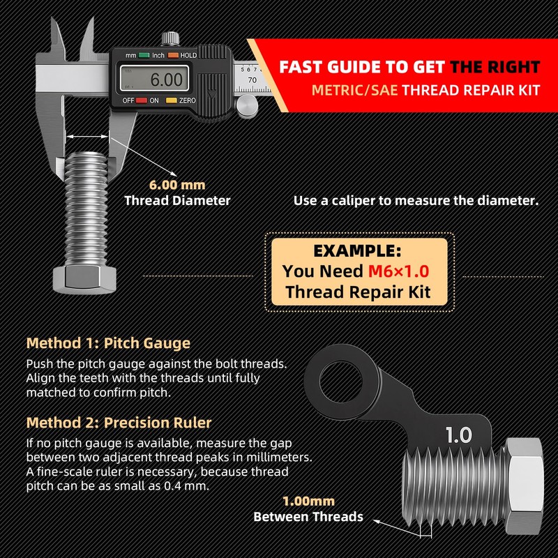 SENNMONN 3/8-16 SAE Thread Repair Kit with Insert HSS Drill,