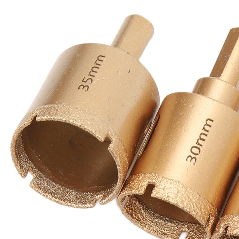12Pcs Brazed Hole Drill Bit Hole Saw Dry Wet Cut