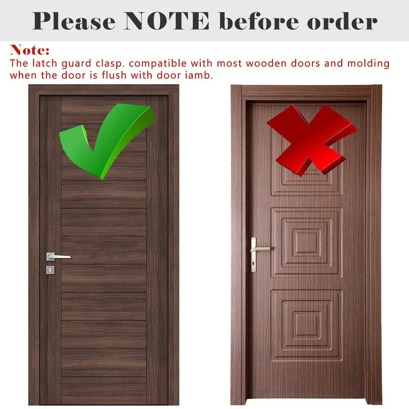 Door Latch, 2 Pack Door Security Locks for Kids, Door