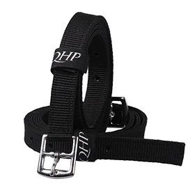 QHP Stirrup Leathers Nylon (120 cm, Black)