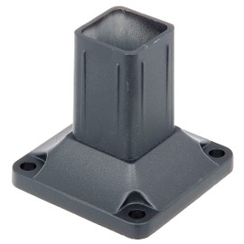 Alberts 509842 Post Holder for Fence Posts, Aluminium, Anthracite, Plastic-Coated