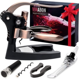 VINABON Juego de abridor de vino todo en uno 2023 - Juego de abridor de botellas de vino premium (6 piezas)
