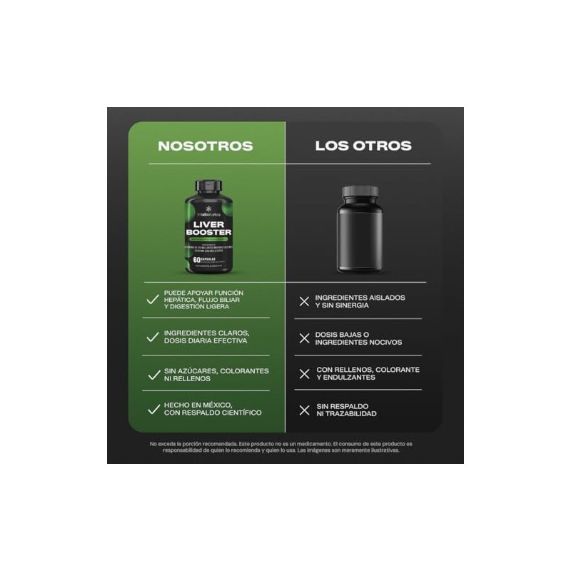Liver Booster Cardo Mariano, Cúrcuma, Zinc y Vitamina B1 VITAL