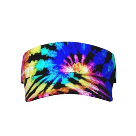 AKMCBSH Tie Dye Visor Cap Sun Hat for Women Men Teens for for Sports, Beach, Tennis, Golf, Running & Hiking