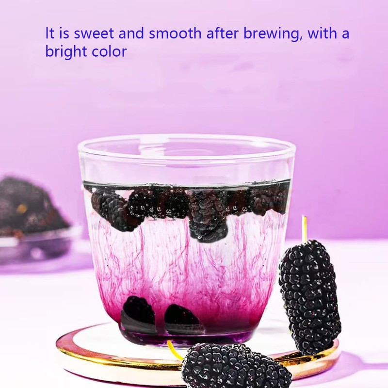 Dried black mulberries 10.58oz. Snacks and baked mulberry tea without