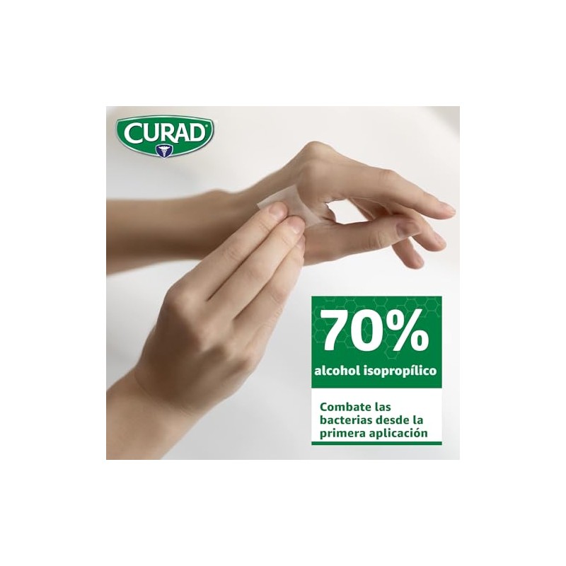 Curad CUR45585RB Compresas preparadas con alcohol, paquete de 400