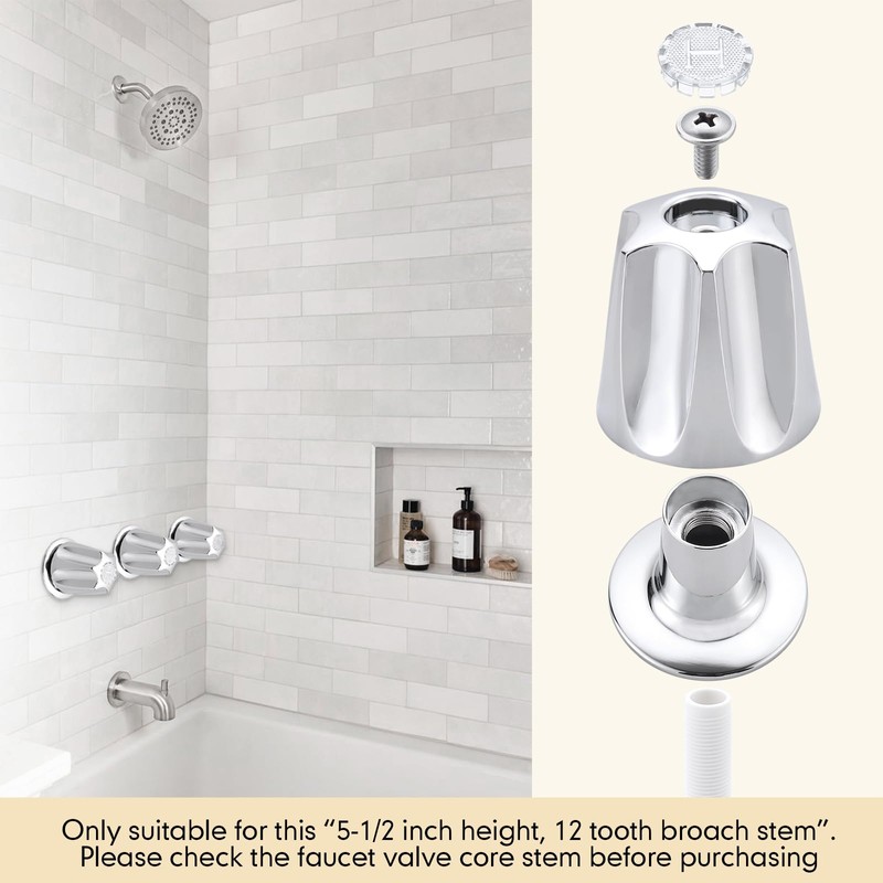 Shower Knobs 3 Piece Replacement for Fit for Price Pfister