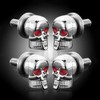 Pack of 4 3D Skeleton Motorcycle License Plate Screw Fixings,