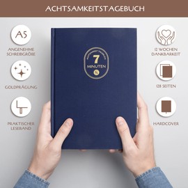 BIROYAL Diary, Mindfulness Diary (128 Pages), 12 Week Notebook A5, Gratitude Journal, Personal Development Journal, Gratitude and Mindfulness Diary