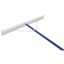 Extreme Max 3005.4095 36" Commercial-Grade Screening Rake for Beach and Lawn Care with 66" Handle,Silver