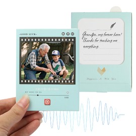 Otutefo Voice Recordable Greeting Card - 60 Seconds Custom Voice Message Birthday Card for Grandpa, Father, Visually Impaired, Friends