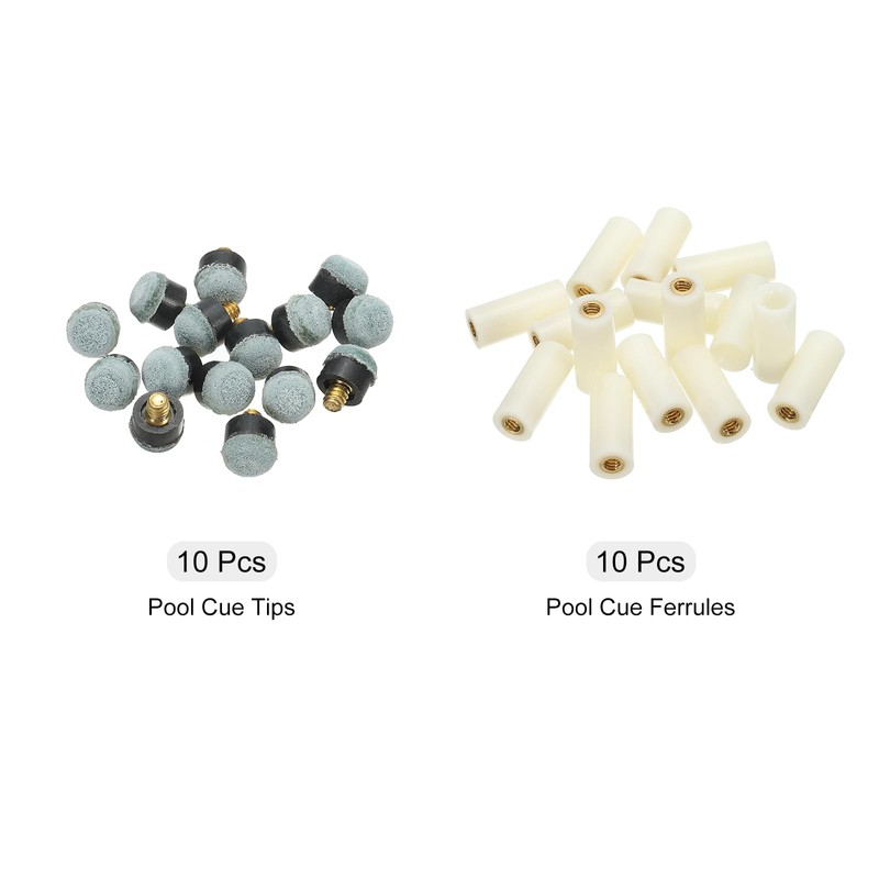 PATIKIL 11mm Dia Screw-on Pool Cue Tips, 10 Set Snooker